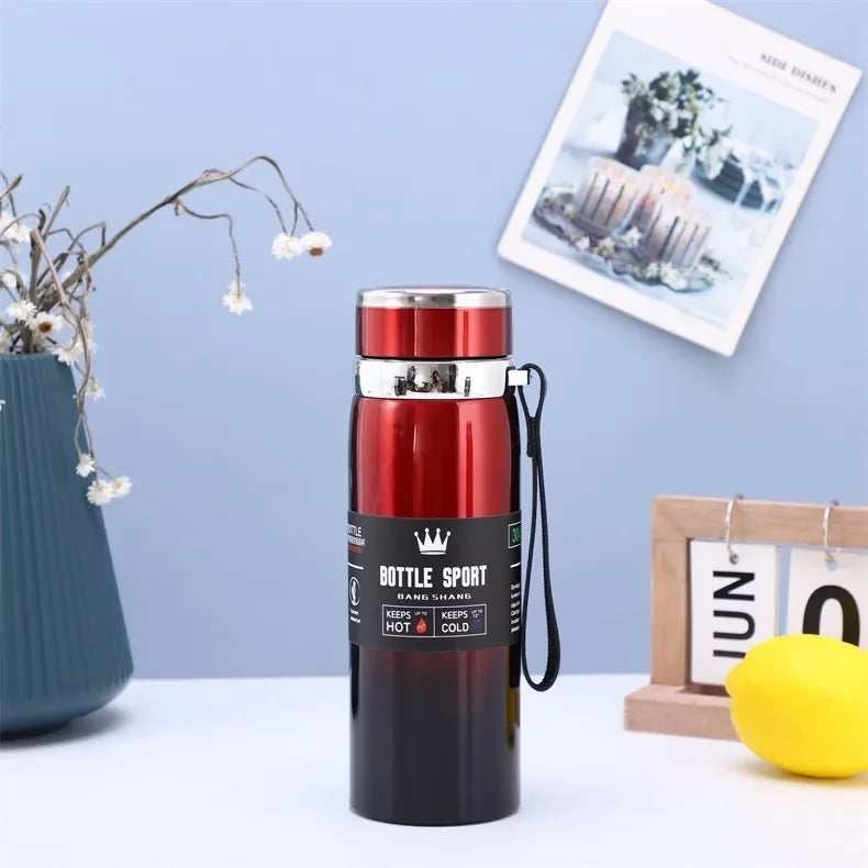 Thermowasserflasche Thermos Vakuumflasche Doppelter Edelstahl Kaffee, Tee Isolierte Tasse Auslaufsicher